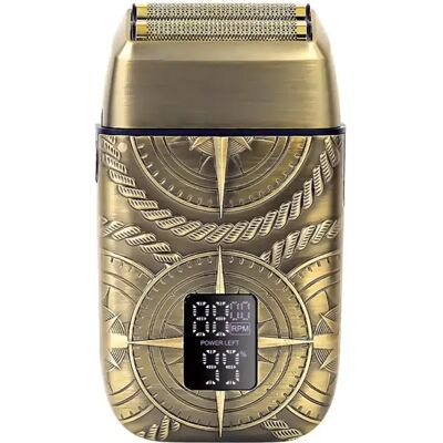 INF Rasoir électrique à mouvement alternatif avec écran LED, rechargeable USB, tondeuse à barbe portable Bronze - Publicité INF Rasoir électrique à mouvement alternatif avec écran LED, rechargeable USB, tondeuse à barbe portable Bronze - Publicité
