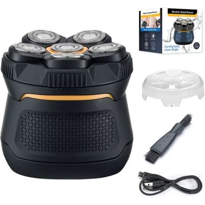 INF Rasoir électrique magnétique 6 têtes - Rechargeable USB-C, étanche, écran LED, 2 vitesses, 1400mAh Le noir - Publicité INF Rasoir électrique magnétique 6 têtes - Rechargeable USB-C, étanche, écran LED, 2 vitesses, 1400mAh Le noir - Publicité