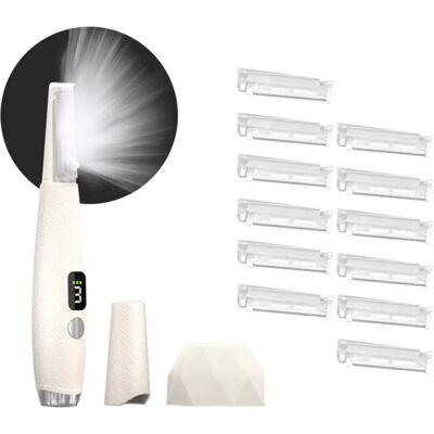 INF Épilateur facial ultrasonique - Rasoir rechargeable Type-C étanche LED pour visage et corps, 3 vitesses, batterie 800mAh Blanc - Publicité INF Épilateur facial ultrasonique - Rasoir rechargeable Type-C étanche LED pour visage et corps, 3 vitesses, batterie 800mAh Blanc - Publicité