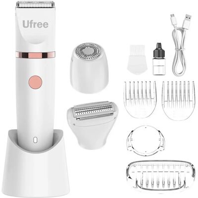 INF Tondeuse électrique 3-en-1 - têtes magnétiques détachables, lames acier inoxydable et céramique, rechargeable USB, étanche Beige - Publicité INF Tondeuse électrique 3-en-1 - têtes magnétiques détachables, lames acier inoxydable et céramique, rechargeable USB, étanche Beige - Publicité