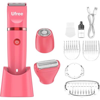 INF Tondeuse électrique 3-en-1 - têtes magnétiques détachables, lames acier inoxydable et céramique, rechargeable USB, étanche Rose rouge - Publicité INF Tondeuse électrique 3-en-1 - têtes magnétiques détachables, lames acier inoxydable et céramique, rechargeable USB, étanche Rose rouge - Publicité