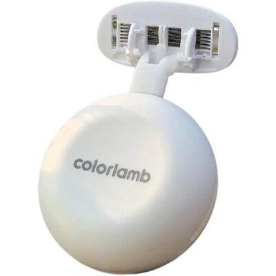 INF Rasoir féminin portable pliable à cinq lames avec tête flottante et bande lubrifiante à l'aloe à 360° Blanc - Publicité INF Rasoir féminin portable pliable à cinq lames avec tête flottante et bande lubrifiante à l'aloe à 360° Blanc - Publicité