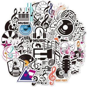 INF Autocollants pour notes de musique - 50 autocollants en vinyle - Publicité INF Autocollants pour notes de musique - 50 autocollants en vinyle - Publicité