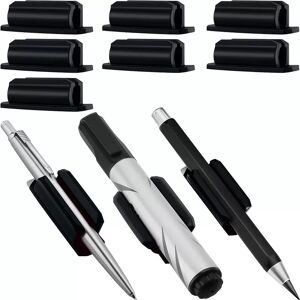INF Lot de 3 porte-stylos adhésifs en silicone pour bureau Le noir - Publicité INF Lot de 3 porte-stylos adhésifs en silicone pour bureau Le noir - Publicité