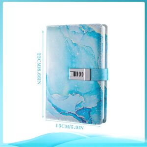 INF Carnet de notes avec verrouillage UV - Journal A5 avec mot de passe Bleu - Publicité INF Carnet de notes avec verrouillage UV - Journal A5 avec mot de passe Bleu - Publicité
