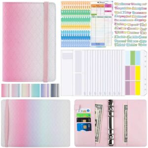 INF Planificateur de budget avec classeur A6 en cuir PU - Dégradé rose violet vert - Publicité INF Planificateur de budget avec classeur A6 en cuir PU - Dégradé rose violet vert - Publicité