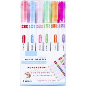 INF Ensemble de stylos roller à contour floral Marqueurs de conception unique 6 pièces - Publicité INF Ensemble de stylos roller à contour floral Marqueurs de conception unique 6 pièces - Publicité