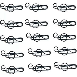 INF Lot de 50 trombones en forme de note de musique - Clips de papeterie en métal pour bureau, école et marque-pages Le noir - Publicité INF Lot de 50 trombones en forme de note de musique - Clips de papeterie en métal pour bureau, école et marque-pages Le noir - Publicité