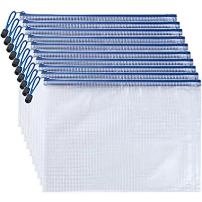INF Sac à fermeture éclair pour documents A4, paquet de 12 - Publicité INF Sac à fermeture éclair pour documents A4, paquet de 12 - Publicité