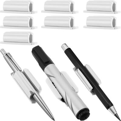 INF Lot de 3 porte-stylos adhésifs en silicone pour bureau Blanc - Publicité INF Lot de 3 porte-stylos adhésifs en silicone pour bureau Blanc - Publicité