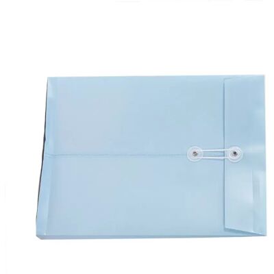 INF Pochettes de classement verticales A4 avec fermeture à corde - Organisateur de documents PP bleu (lot de 10) - Publicité INF Pochettes de classement verticales A4 avec fermeture à corde - Organisateur de documents PP bleu (lot de 10) - Publicité