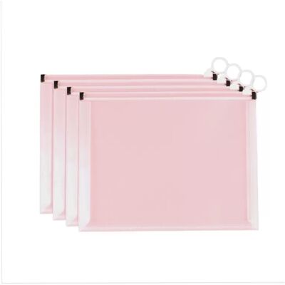 INF Pochette à fermeture éclair extensible A4 - Organisateur de documents en PP transparent (paquet de 4) - Publicité INF Pochette à fermeture éclair extensible A4 - Organisateur de documents en PP transparent (paquet de 4) - Publicité