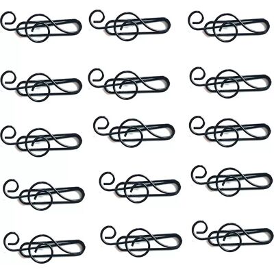 INF Lot de 50 trombones en forme de note de musique - Clips de papeterie en métal pour bureau, école et marque-pages Le noir - Publicité INF Lot de 50 trombones en forme de note de musique - Clips de papeterie en métal pour bureau, école et marque-pages Le noir - Publicité