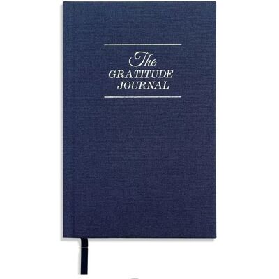INF Journal de Gratitude A5 - Carnet en Lin à Couverture Rigide avec Papier Épais Bleu - Publicité INF Journal de Gratitude A5 - Carnet en Lin à Couverture Rigide avec Papier Épais Bleu - Publicité