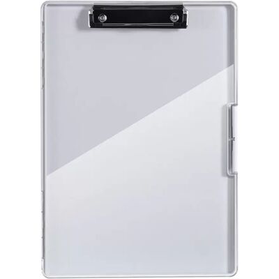 INF Boîte de classement A4 Transparente et Inscriptible - Organisateur avec Surface Tableau Blanc et Porte-Stylo Blanc + Gris - Publicité INF Boîte de classement A4 Transparente et Inscriptible - Organisateur avec Surface Tableau Blanc et Porte-Stylo Blanc + Gris - Publicité