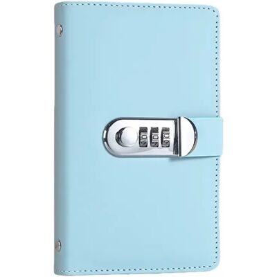 INF Organisateur de caisse A6 avec verrouillage par mot de passe - Classeur d'argent en cuir PU avec 50 feuilles Bleu - Publicité INF Organisateur de caisse A6 avec verrouillage par mot de passe - Classeur d'argent en cuir PU avec 50 feuilles Bleu - Publicité