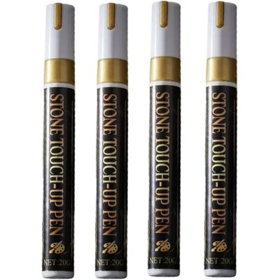 INF Stylos peinture acrylique métalliques Or pack de 4 - Pinceau, Ligne fine, Calligraphie et Marqueur pour surfaces multiples - Publicité INF Stylos peinture acrylique métalliques Or pack de 4 - Pinceau, Ligne fine, Calligraphie et Marqueur pour surfaces multiples - Publicité