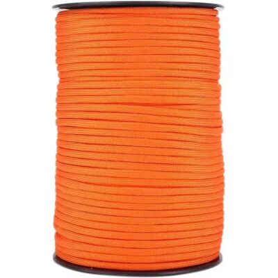 INF Bobine Paracorde 100m - Corde de Survie Polyester 9-brins 4mm pour Camping, Secours et Haubans de Tente Orange - Publicité INF Bobine Paracorde 100m - Corde de Survie Polyester 9-brins 4mm pour Camping, Secours et Haubans de Tente Orange - Publicité