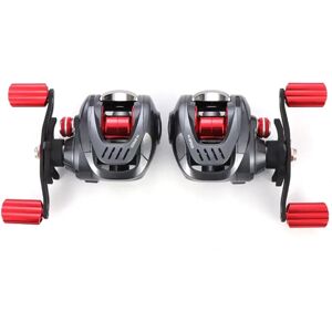 INF Moulinet baitcasting gaucher rouge avec double frein, SV line cup, bobines profondes et micro, rapport 7.2:1, frein 8kg - Publicité INF Moulinet baitcasting gaucher rouge avec double frein, SV line cup, bobines profondes et micro, rapport 7.2:1, frein 8kg - Publicité