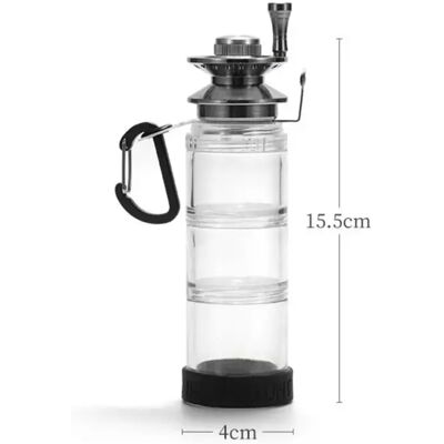 INF Bouteille de pêche portable multifonction - Organisateur d'appâts à trois couches avec bobine en aluminium, bouteille PV et Blanc - Publicité INF Bouteille de pêche portable multifonction - Organisateur d'appâts à trois couches avec bobine en aluminium, bouteille PV et Blanc - Publicité
