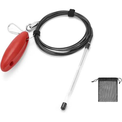 INF Grand stringer à poissons 5m pour leurres avec broches en acier inoxydable 304, câble en acier gainé, flotteur à dégagement - Publicité INF Grand stringer à poissons 5m pour leurres avec broches en acier inoxydable 304, câble en acier gainé, flotteur à dégagement - Publicité