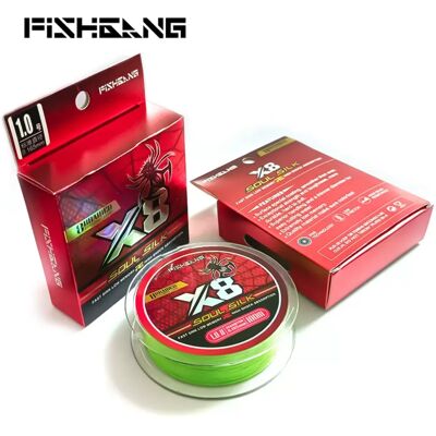INF Ligne de pêche tressée PE 8 brins 100m - Ultra-lisse, haute résistance, vert canard/vert pour pêche aux leurres 1.5 - Publicité INF Ligne de pêche tressée PE 8 brins 100m - Ultra-lisse, haute résistance, vert canard/vert pour pêche aux leurres 1.5 - Publicité