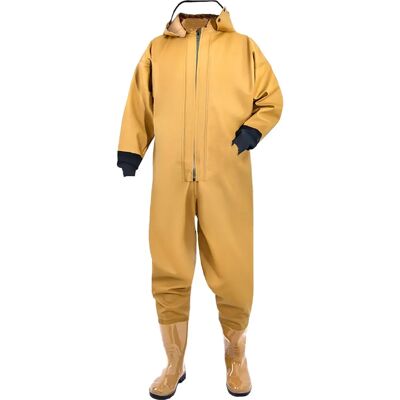 INF Combinaison de pluie une pièce manches intégrales sans gants - PVC+knit, coutures étanches, bottes intégrées, Kaki 42 - Publicité INF Combinaison de pluie une pièce manches intégrales sans gants - PVC+knit, coutures étanches, bottes intégrées, Kaki 42 - Publicité