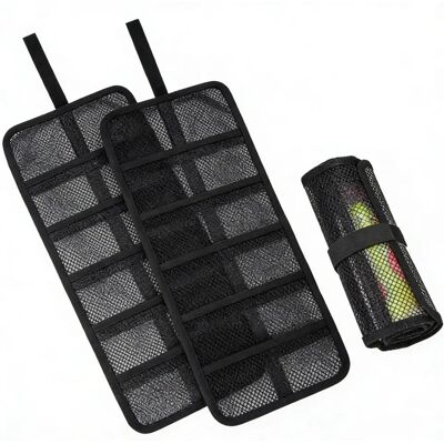 INF Sac à appâts enroulable - PET noir transparent et pliable, grande capacité, pochette d'appâts portable - Publicité INF Sac à appâts enroulable - PET noir transparent et pliable, grande capacité, pochette d'appâts portable - Publicité
