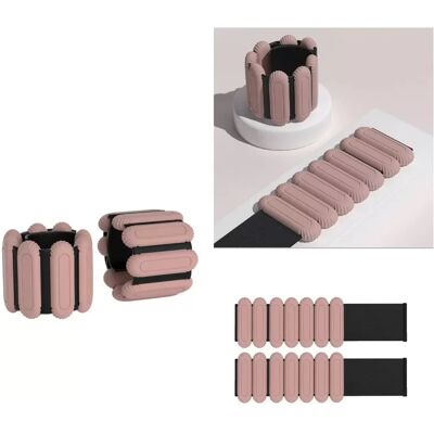 INF Ensemble de bracelets lestés en silicone (paire de 0,9 kg) - Rose - Publicité INF Ensemble de bracelets lestés en silicone (paire de 0,9 kg) - Rose - Publicité