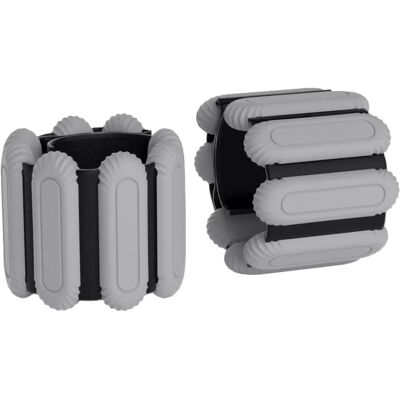 INF Ensemble de bracelets lestés en silicone (paire de 2 lb) - Gris - Publicité INF Ensemble de bracelets lestés en silicone (paire de 2 lb) - Gris - Publicité