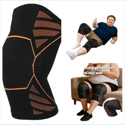 INF Genouillère de Sport Grande Taille Orange à Ions de Cuivre pour Fitness & Exercice XL - Publicité INF Genouillère de Sport Grande Taille Orange à Ions de Cuivre pour Fitness & Exercice XL - Publicité