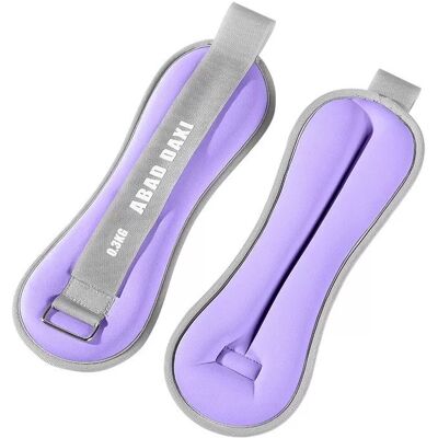 INF Paire de poids violettes pour chevilles/poignets - 0,6 kg pour fitness, course et musculation - Publicité INF Paire de poids violettes pour chevilles/poignets - 0,6 kg pour fitness, course et musculation - Publicité