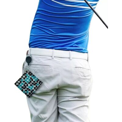 INF Serviette de golf premium en microfibre avec clip mousqueton Bleu - Publicité INF Serviette de golf premium en microfibre avec clip mousqueton Bleu - Publicité