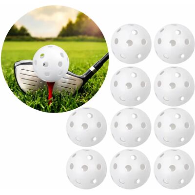 Balles de Golf d'Entraînement INF avec Troux - Pack de 10 - Publicité Balles de Golf d'Entraînement INF avec Troux - Pack de 10 - Publicité