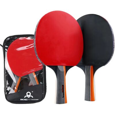 INF Set de raquettes de tennis de table manche long avec housse étanche anti-choc, lame en peuplier, caoutchouc inversé - Publicité INF Set de raquettes de tennis de table manche long avec housse étanche anti-choc, lame en peuplier, caoutchouc inversé - Publicité
