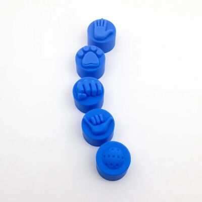 INF Embouts anti-dérapants en silicone pour raquette de pickleball - Set de 5 pour prise sécurisée Bleu - Publicité INF Embouts anti-dérapants en silicone pour raquette de pickleball - Set de 5 pour prise sécurisée Bleu - Publicité