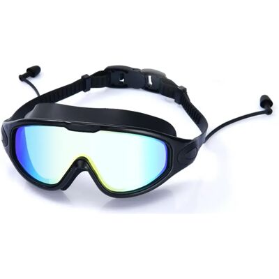 INF Lunettes de natation grand champ de vision anti-buée avec étui - Joint silicone, Protection UV, Sangle réglable Or noir - Publicité INF Lunettes de natation grand champ de vision anti-buée avec étui - Joint silicone, Protection UV, Sangle réglable Or noir - Publicité