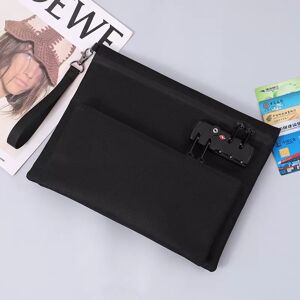 INF Sac à mot de passe anti-vol pour voyage, organiseur de documents sécurisé Le noir - Publicité INF Sac à mot de passe anti-vol pour voyage, organiseur de documents sécurisé Le noir - Publicité
