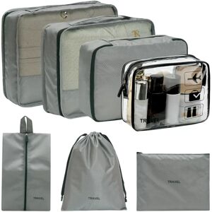 INF Sacs de rangement de voyage matelassés 7 pièces Gris - Publicité INF Sacs de rangement de voyage matelassés 7 pièces Gris - Publicité