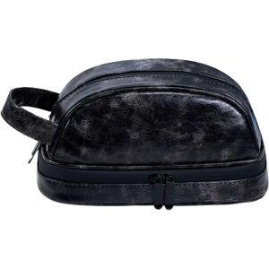 INF Trousse de toilette de voyage pour homme en cuir PU noir - Grande capacité, étanche - Publicité INF Trousse de toilette de voyage pour homme en cuir PU noir - Grande capacité, étanche - Publicité