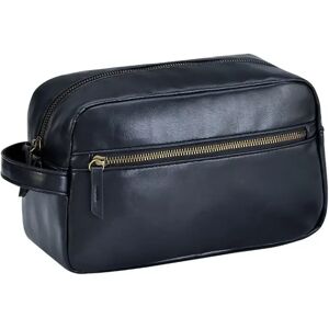 INF Trousse de toilette pour homme, trousse de toilette de voyage en cuir PU avec poignée Le noir - Publicité INF Trousse de toilette pour homme, trousse de toilette de voyage en cuir PU avec poignée Le noir - Publicité