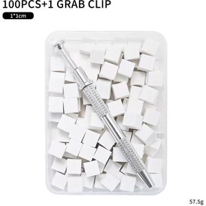 INF Mini éponge pour ongles - 100 éponges de mélange carrées blanches avec étui - Publicité INF Mini éponge pour ongles - 100 éponges de mélange carrées blanches avec étui - Publicité