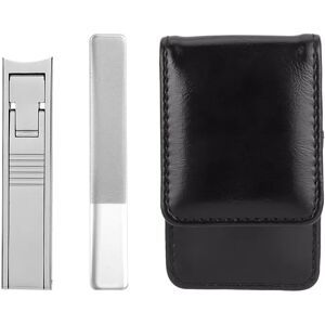 INF Coupe-ongles en acier inoxydable avec lime nano et étui en cuir - Argent - Publicité INF Coupe-ongles en acier inoxydable avec lime nano et étui en cuir - Argent - Publicité