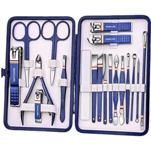 INF Ensemble de Coupe-Ongles 19 Pièces Bleu Marine - Kit de Manucure Professionnel en Acier Inoxydable - Publicité INF Ensemble de Coupe-Ongles 19 Pièces Bleu Marine - Kit de Manucure Professionnel en Acier Inoxydable - Publicité
