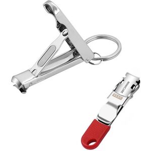 INF Mini Coupe-ongles + Coupe-ongles à clapet Ensemble en acier inoxydable Argenté - Portable et précis - Publicité INF Mini Coupe-ongles + Coupe-ongles à clapet Ensemble en acier inoxydable Argenté - Portable et précis - Publicité