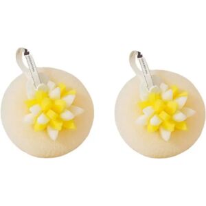 INF Éponge de Bain Massante 3D Pétale - Lot de 2: Exfoliation Douce pour une Relaxation de Type Spa Jaune - Publicité INF Éponge de Bain Massante 3D Pétale - Lot de 2: Exfoliation Douce pour une Relaxation de Type Spa Jaune - Publicité
