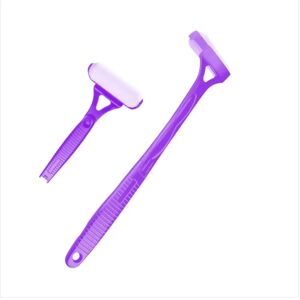 INF Rouleau applicateur de lotion pour le dos avec long manche pliable – Plastique ABS violet + rouleau en éponge pour - Publicité INF Rouleau applicateur de lotion pour le dos avec long manche pliable – Plastique ABS violet + rouleau en éponge pour - Publicité