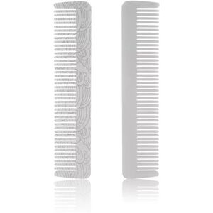 INF Peigne à barbe en acier inoxydable - Peigne de précision de voyage et de poche pour hommes Argent - Publicité INF Peigne à barbe en acier inoxydable - Peigne de précision de voyage et de poche pour hommes Argent - Publicité