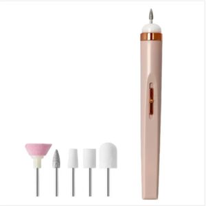 INF Set de lime électrique portable 5-en-1 - Stylo manucure avec 5 embouts interchangeables pour limage, retrait des cuticules Rose clair - Publicité INF Set de lime électrique portable 5-en-1 - Stylo manucure avec 5 embouts interchangeables pour limage, retrait des cuticules Rose clair - Publicité