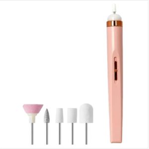 INF Set de lime électrique portable 5-en-1 - Stylo manucure avec 5 embouts interchangeables pour limage, retrait des cuticules Rose - Publicité INF Set de lime électrique portable 5-en-1 - Stylo manucure avec 5 embouts interchangeables pour limage, retrait des cuticules Rose - Publicité